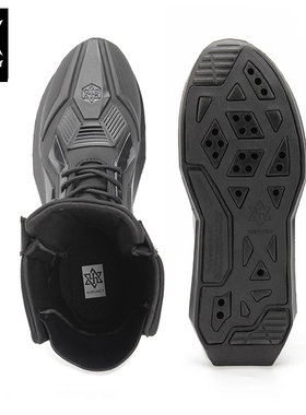 诺凡希\春季新款户外欧美街头时尚马丁靴 休闲百搭黑色系带工装鞋