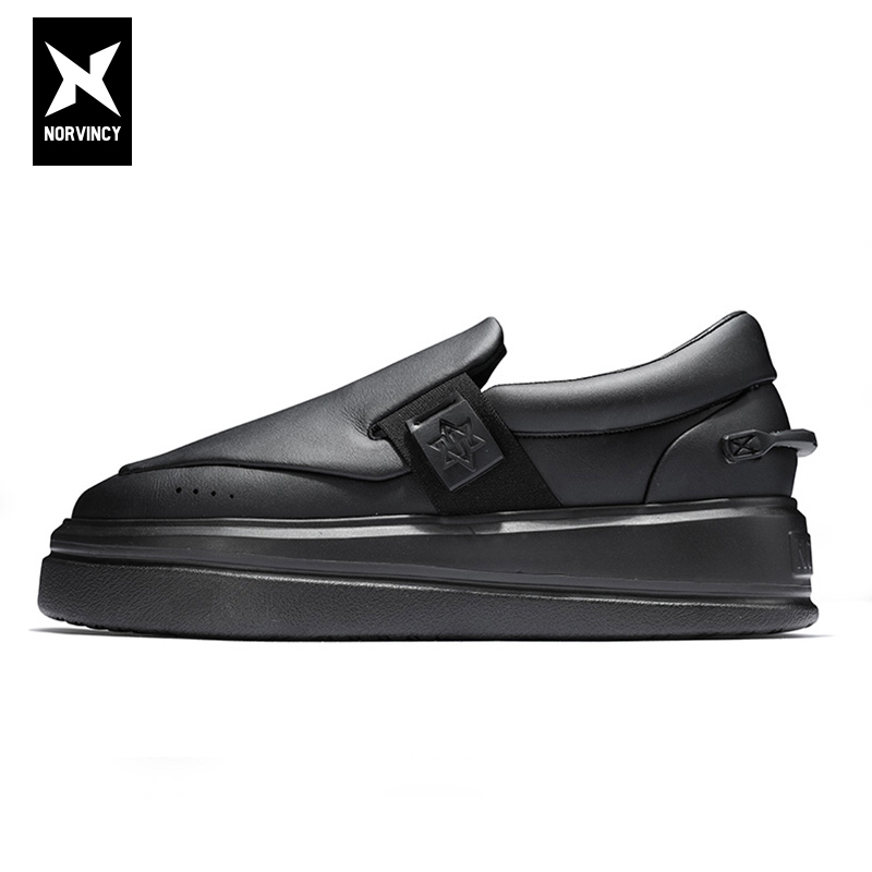 诺凡希超纤厚底休闲鞋男士简约