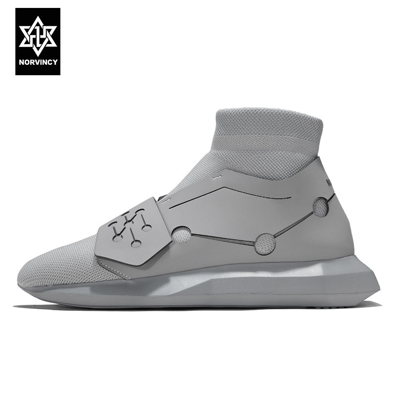 诺凡希休闲运动鞋男网面透气套脚纯色四季潮牌软底一脚蹬百搭男女