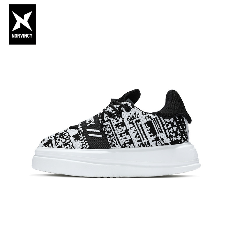 诺凡希潮鞋冬季刺绣老花男女款增高软底舒适户外百搭飞织松糕鞋,流行男鞋,休闲板鞋,淘宝优惠券,粉丝福利购,淘宝优惠卷