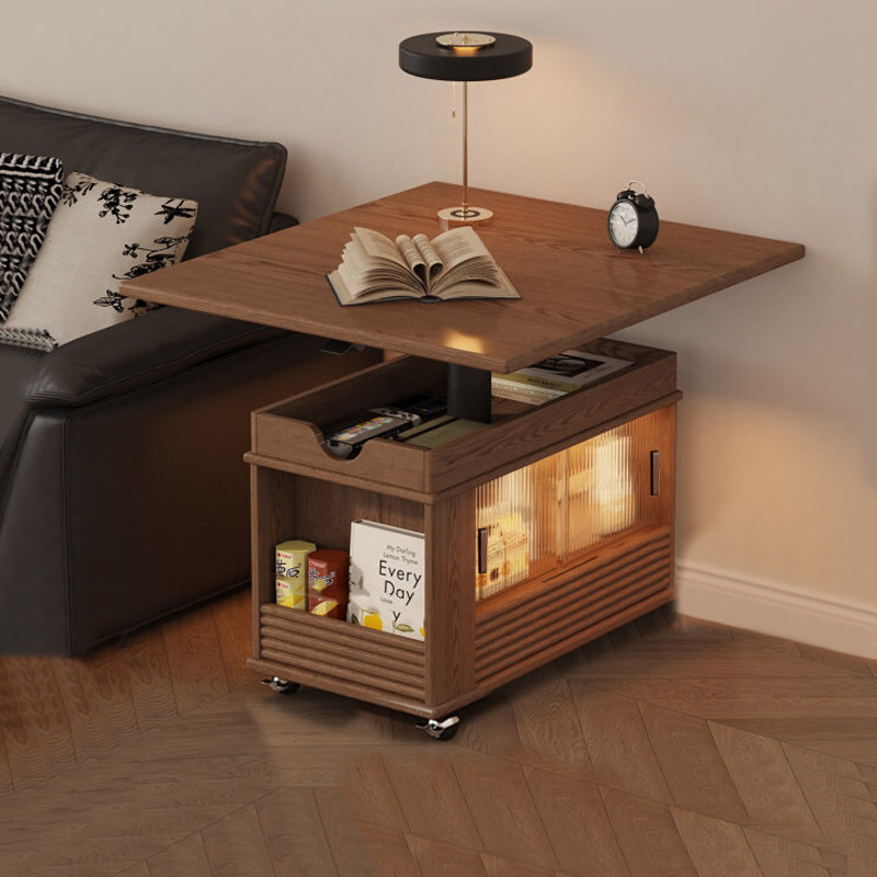 实木茶几折叠升降可移动沙发边柜客厅家用2026新款推车沙发边几