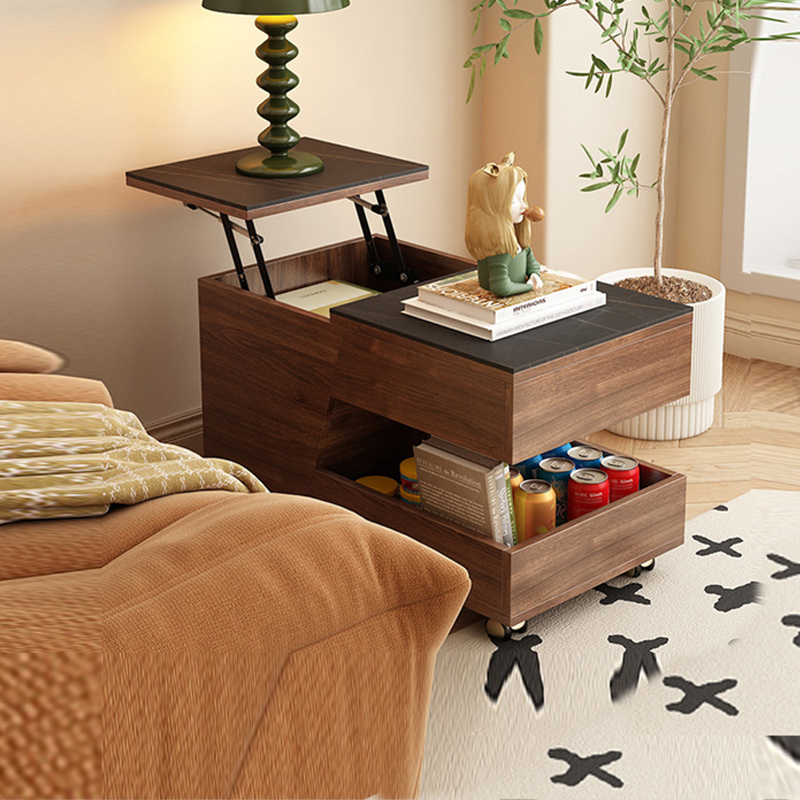 实木折叠升降可移动沙发边几