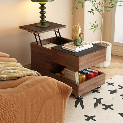 实木折叠升降可移动沙发边几