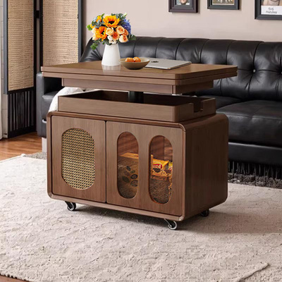 实木茶几折叠升降可移动沙发边柜客厅家用2026新款推车沙发边几