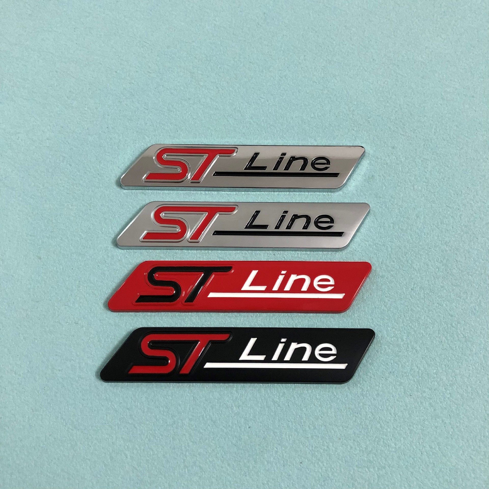 适用福克斯STline蒙迪欧探险者3D车贴锐际叶子板侧标stline后尾标