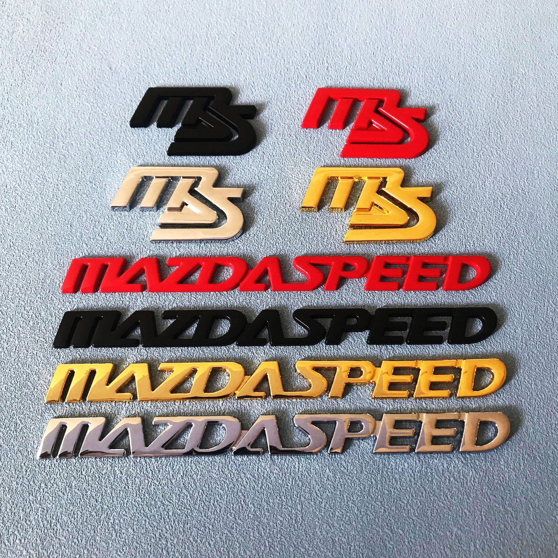 适用马自达MAZDA SPEED金属车贴 阿特兹昂克赛拉侧标改装车标尾标