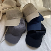 韩版 遮阳情侣弯檐鸭舌帽潮 街头纯色软顶棒球帽子男女百搭休闲光版