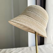 出日本单抗UV防晒渔夫帽子女春夏轻薄透气大头围百搭盆帽遮阳帽潮