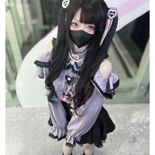 珍珠下裙 日系蕾服量产型亚文化原创爱心choker短袖 恋爱契约