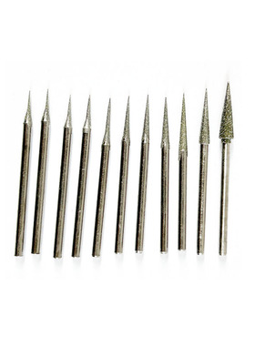 D针尖头针玉雕工具金刚石磨头翡翠磨针 拉线扩孔倒角雕刻打磨工具