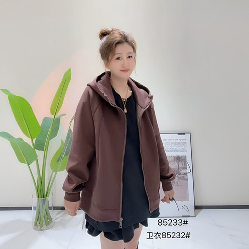 大码女装春季连帽外套上衣