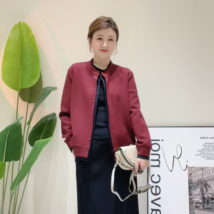 金影奇2025秋季新款假两件外套女休闲大码女装小个子短上衣62720
