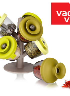荷兰进口Vacu Vin创意树形储物罐厨房调料罐盐糖罐家用香料调味罐