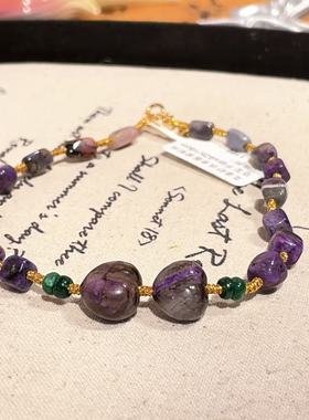 南非舒俱来酱紫屁桃随型脚链s925/21cm（清辞）AZB10561