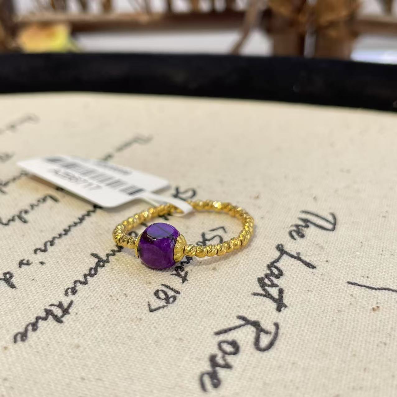 舒俱来高阶红丝绒魔方戒指18k/约5mm+/AZB6717（紫菲）