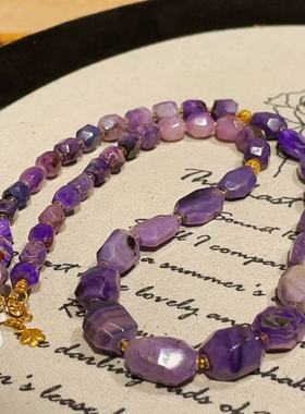 南非舒俱来紫罗兰玉化钻切项链18k/45cm微瑕（知宜）AZB10982