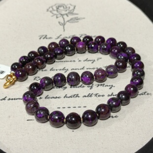 AZB12043 屿安 南非舒俱来红丝绒圆珠项链18k 45cm