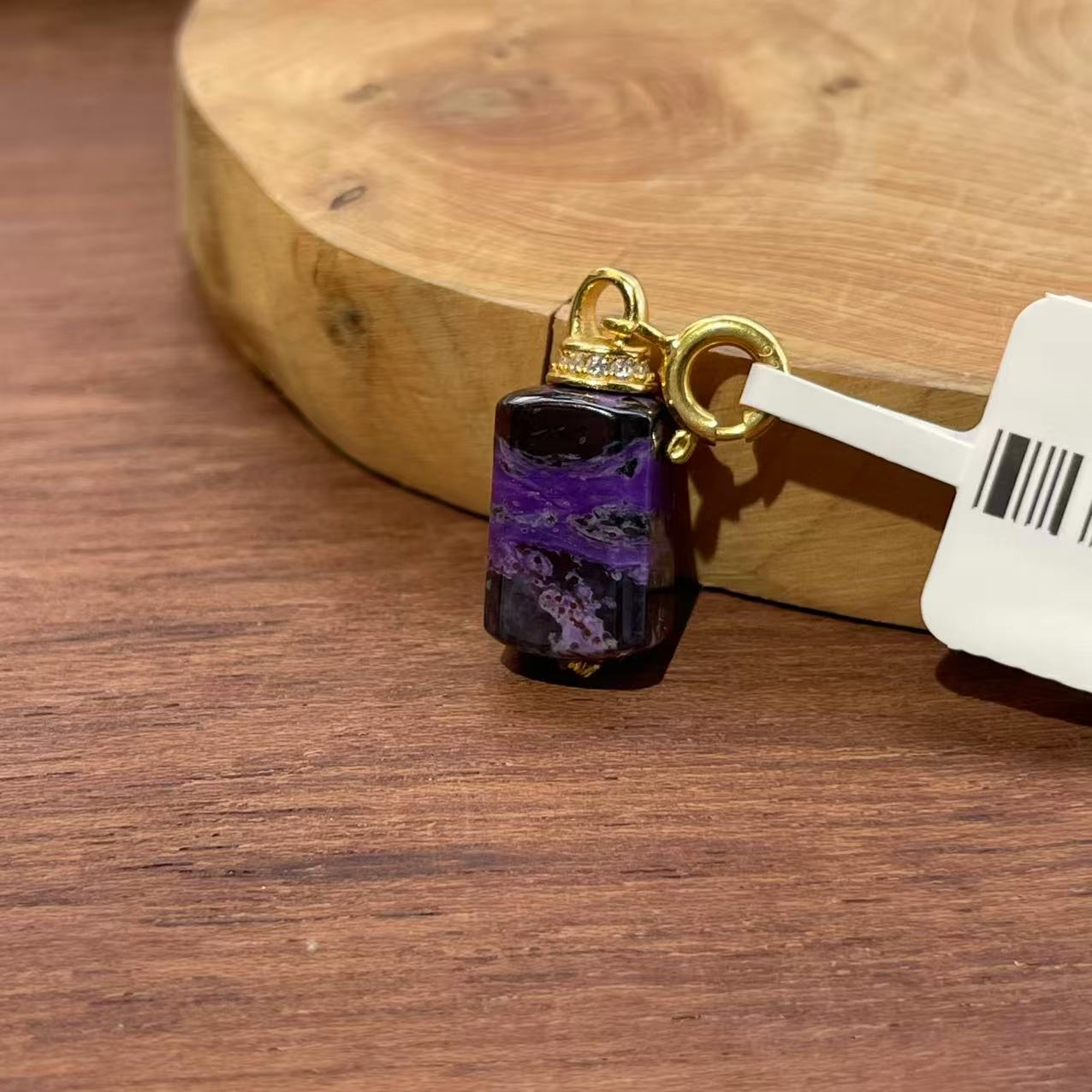 舒俱来夹层皇家紫吊坠//约6.5mm/AZB6331（紫陌）