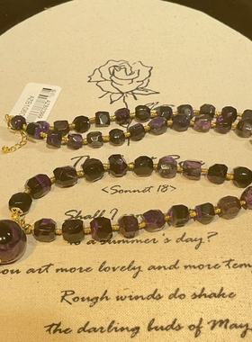 南非舒俱来钻切丝绒圆珠吊坠项链/18k45cm（格温）微瑕AZB10605