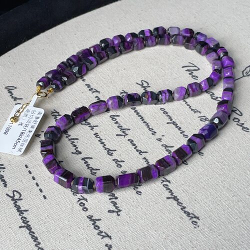 南非舒俱来夹层丝绒钻切项链/18k/45cm（疏雨）AZB14478