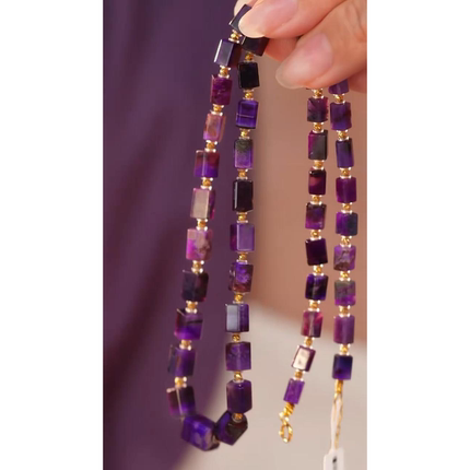 舒俱来帝王紫直切项链/18k/45cm（寄北）AZB7513