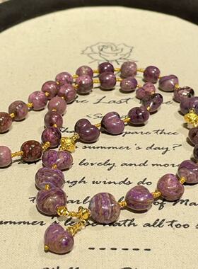 南非舒俱来桃红屁桃苹果珠项链18k/45cm（似锦）AZB11528