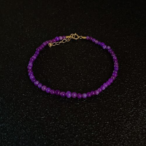 南非舒俱来玻璃紫小米珠手链/18k/16cm（殷棠）/AZB17137