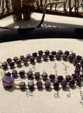 南非舒俱来帝王紫魔方项链18k/40cm（尘寰）AZB8268