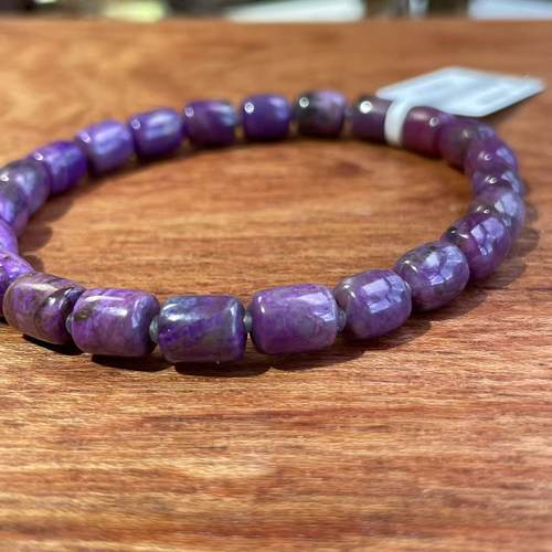 舒俱来玉化酱红桶珠手串16cm/4.5mm+（般若）AZB6424