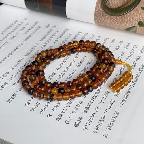 H特级多宝佛珠琥珀项链6mm/55cm/AZB18270