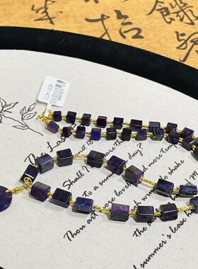 南非舒俱来皇家紫四棱珠帝王紫圆牌项链18k/45cm（曦黎）AZB11472