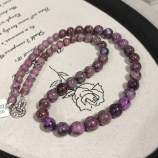 南非舒俱来桃红圆珠塔链 泽翊 45cm AZB12085 s925