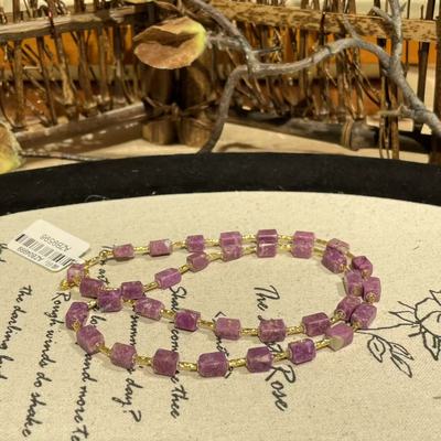 南非舒俱来高阶粉樱花玉化直切项链/18k/40cm（其琛）AZB9596