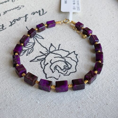 南非舒俱来帝王紫四棱珠手链18k（诗茵）AZB13824