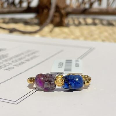 舒俱来鸳鸯貔貅戒指微瑕