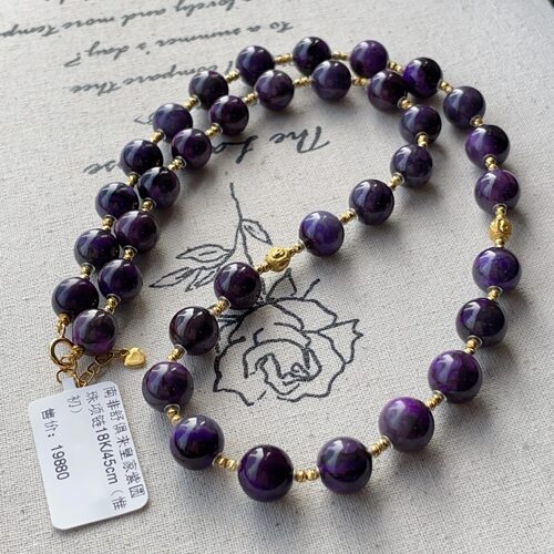 南非舒俱来皇家紫圆珠项链18K/45cm（惟初）AZB12397