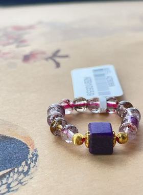 超七0.4南非舒俱来四棱珠戒指s925（子规）AZB10559