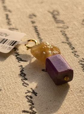 南非舒俱来皇家紫四棱珠糖色吊坠/s925（岱山）AZB10488