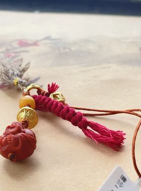 南红玛瑙抱抱佛手机挂/s925（滞冬）AZB10428