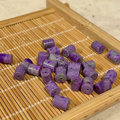 舒俱来皇家紫玉化料直切桶珠散珠