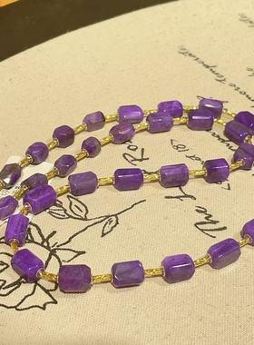 南非舒俱来高冰紫罗兰钻切项链18k/40cm（若影）AZB10682