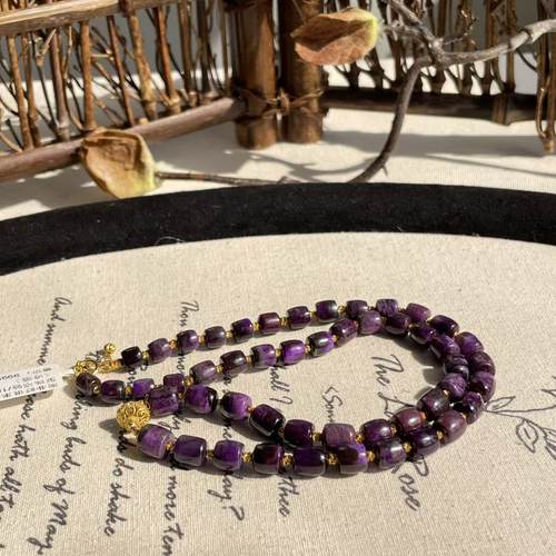 南非舒俱来老油紫老型珠项链/18k/40cm（诗酒）AZB9613