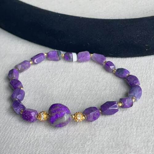 南非舒俱来紫罗兰钻切屁桃手串18k（光屿）AZB13869