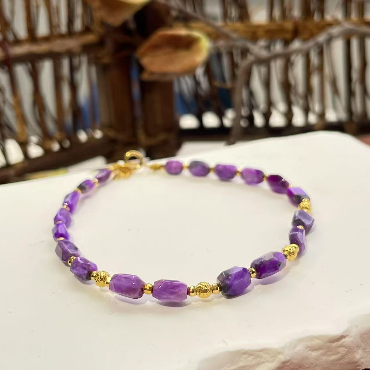 舒俱来猫眼丝绒随型手链/18k/2-3mm/16cm（补篱）孤AZB6469