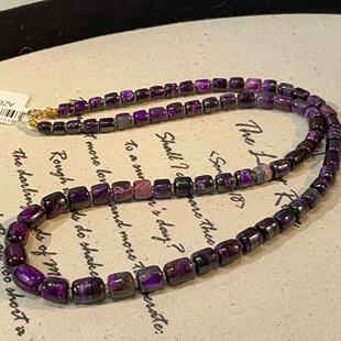 AZB9924 过隙 南非舒俱来丝绒老型珠项链18k 45cm