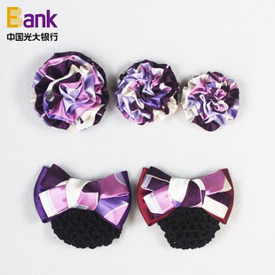 光大银行紫色无标记别针胸花绣球花领花头花发夹设计定做免费出图