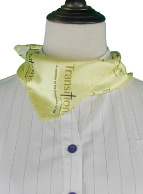 20210910·7黄色小丝巾定制企业丝巾展会展览丝巾营业员职业丝巾