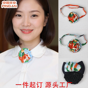 平安银行时尚百搭职业装通勤免打高级感领花新款工作舒适女款头花