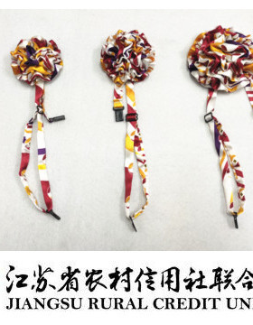 江苏农信社免打LOGO领花丝巾