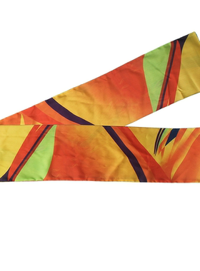 湖南铁路新款长条形丝巾U彩系列橙色大长巾铁路丝巾设计定做出图